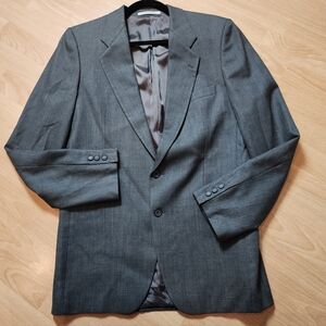YSL 100% Wool Grey Blazer 2-Button Estimated Men's Size 40 (See Pics)